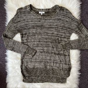 Mudd olive green sweater crew neck fall cozy warm winter weather thick heavy